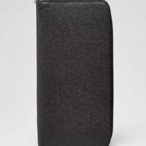 Louis Vuitton Black Taiga Leather Zippy Vertical Wallet